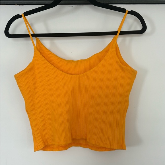 Enza Costa marigold yellow crop sleeveless tank size M - Picture 2 of 4